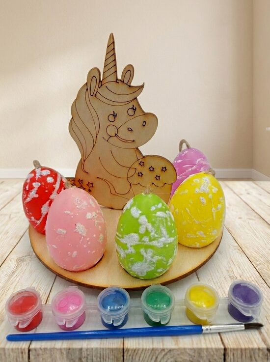 Wooden Unicorn Egg Holder – DIY Easter Craft Kit